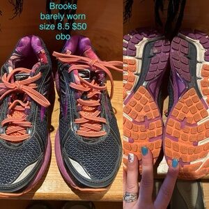 Brooks Purple and Blue Sneakers with Breathable Mesh